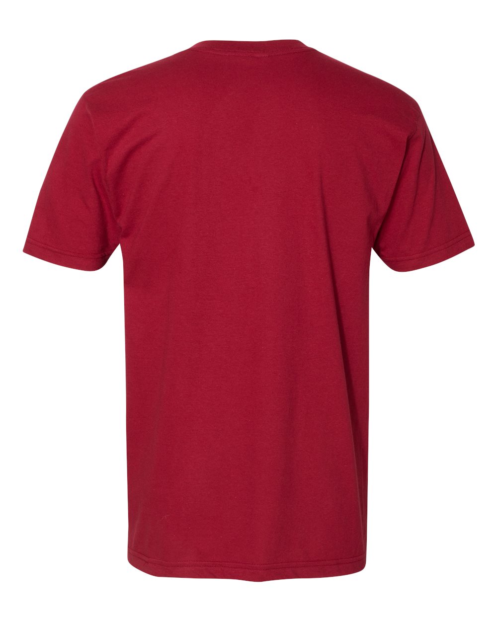 Unisex Fine Jersey V-Neck Tee - Back - B00627851 - Cranberry