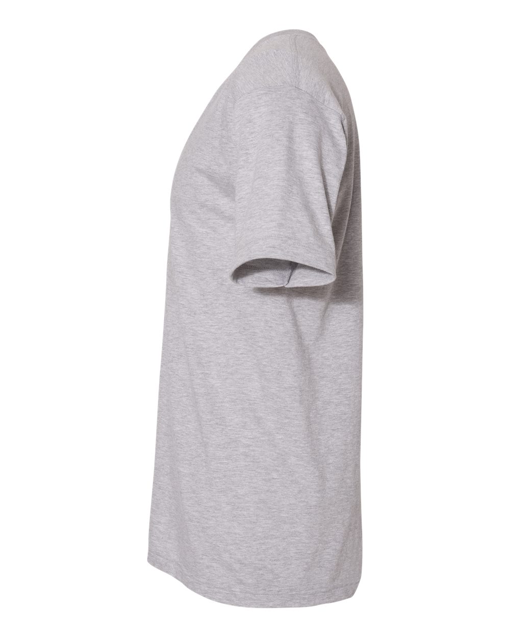 Unisex Fine Jersey V-Neck Tee - DirectSide - B00627581 - Heather Grey