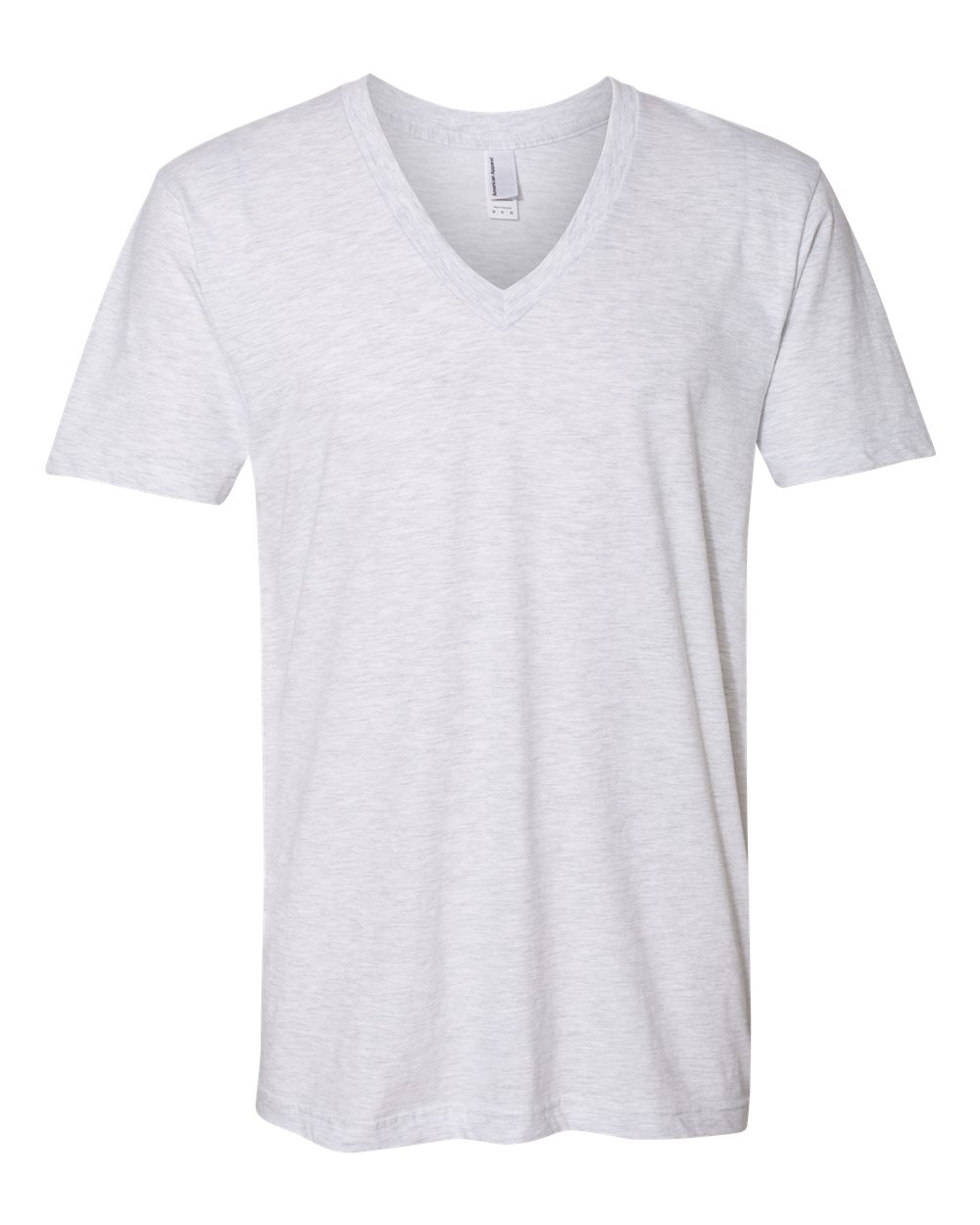 Unisex Fine Jersey V-Neck Tee - Front - B00627021 - Ash Grey