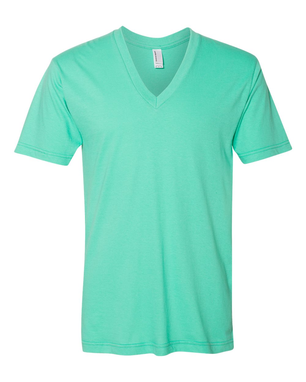Unisex Fine Jersey V-Neck Tee - Front - B00627041 - Mint