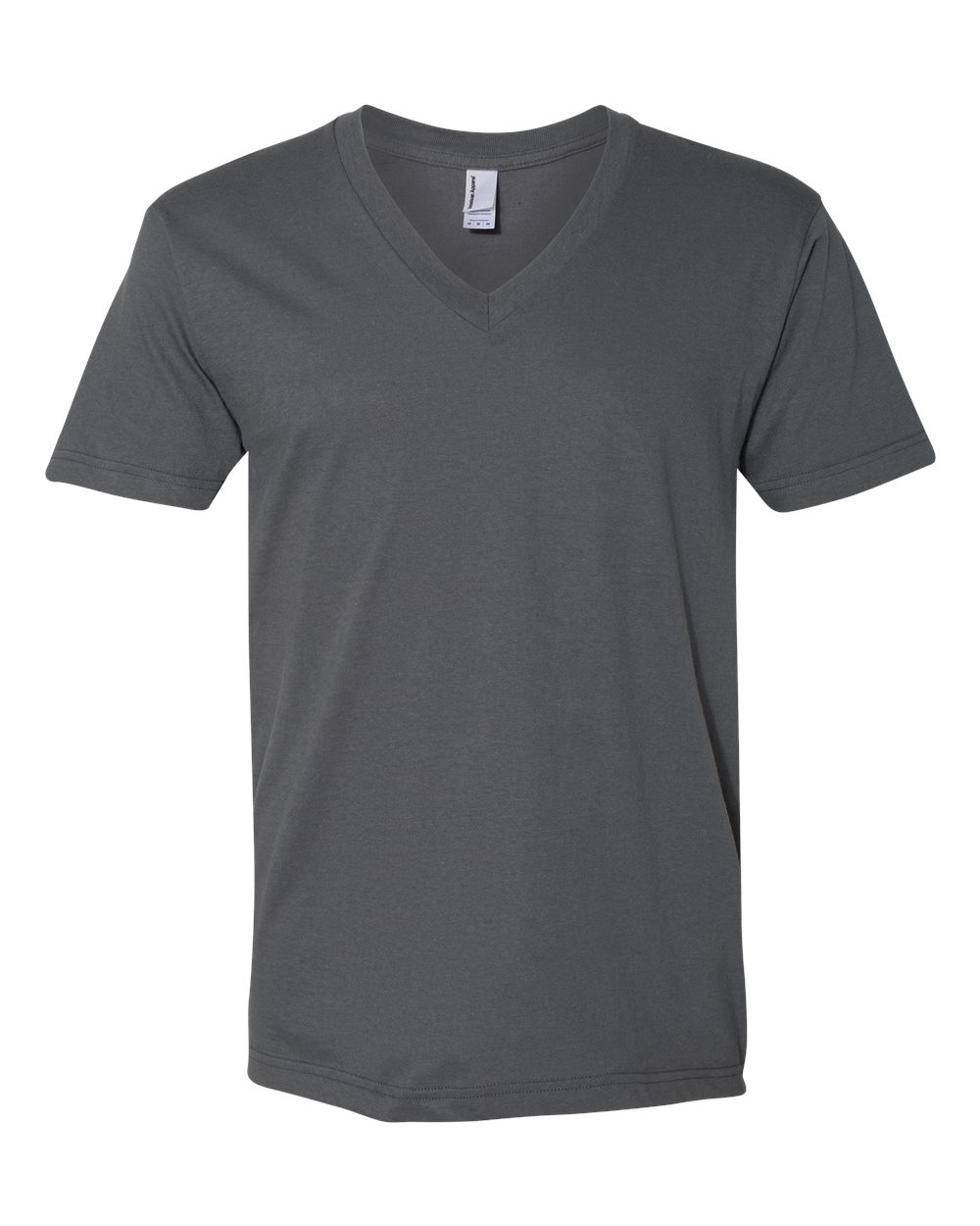 Unisex Fine Jersey V-Neck Tee - Front - B00627091 - Asphalt