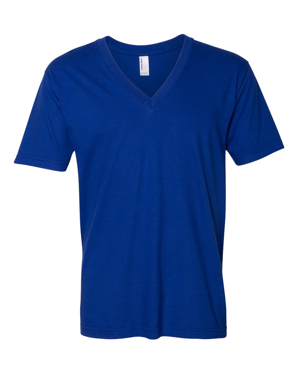 Unisex Fine Jersey V-Neck Tee - Front - B00627211 - Lapis