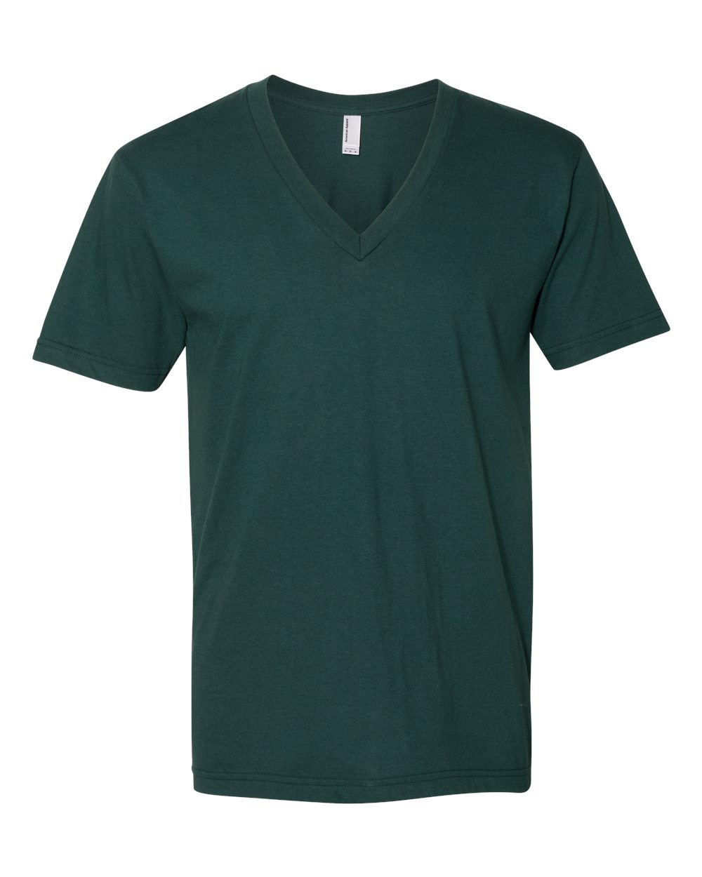 Unisex Fine Jersey V-Neck Tee - Front - B00627541 - Forest