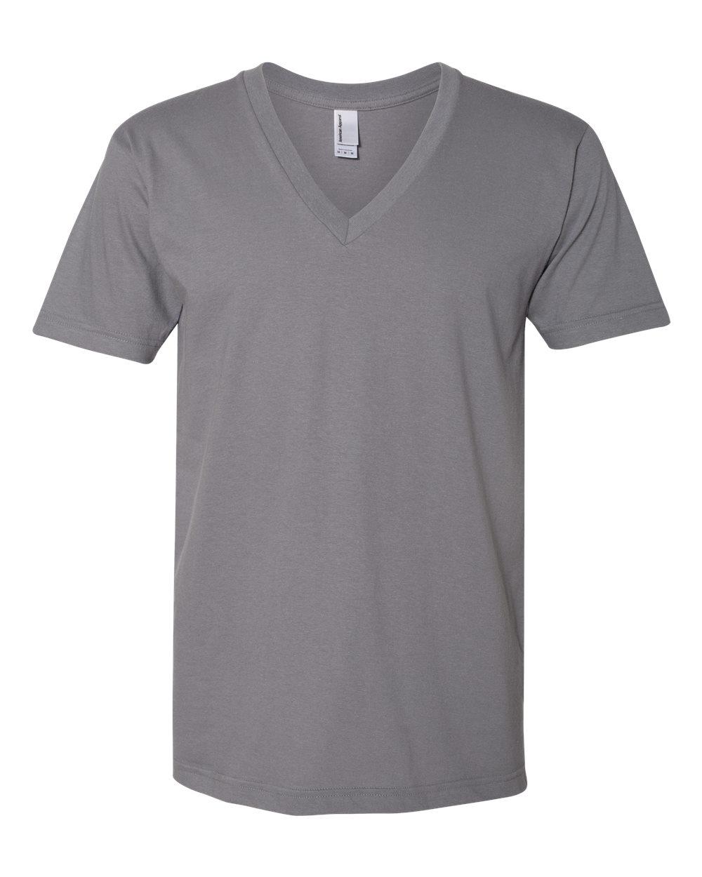 Unisex Fine Jersey V-Neck Tee - Front - B00627631 - Slate