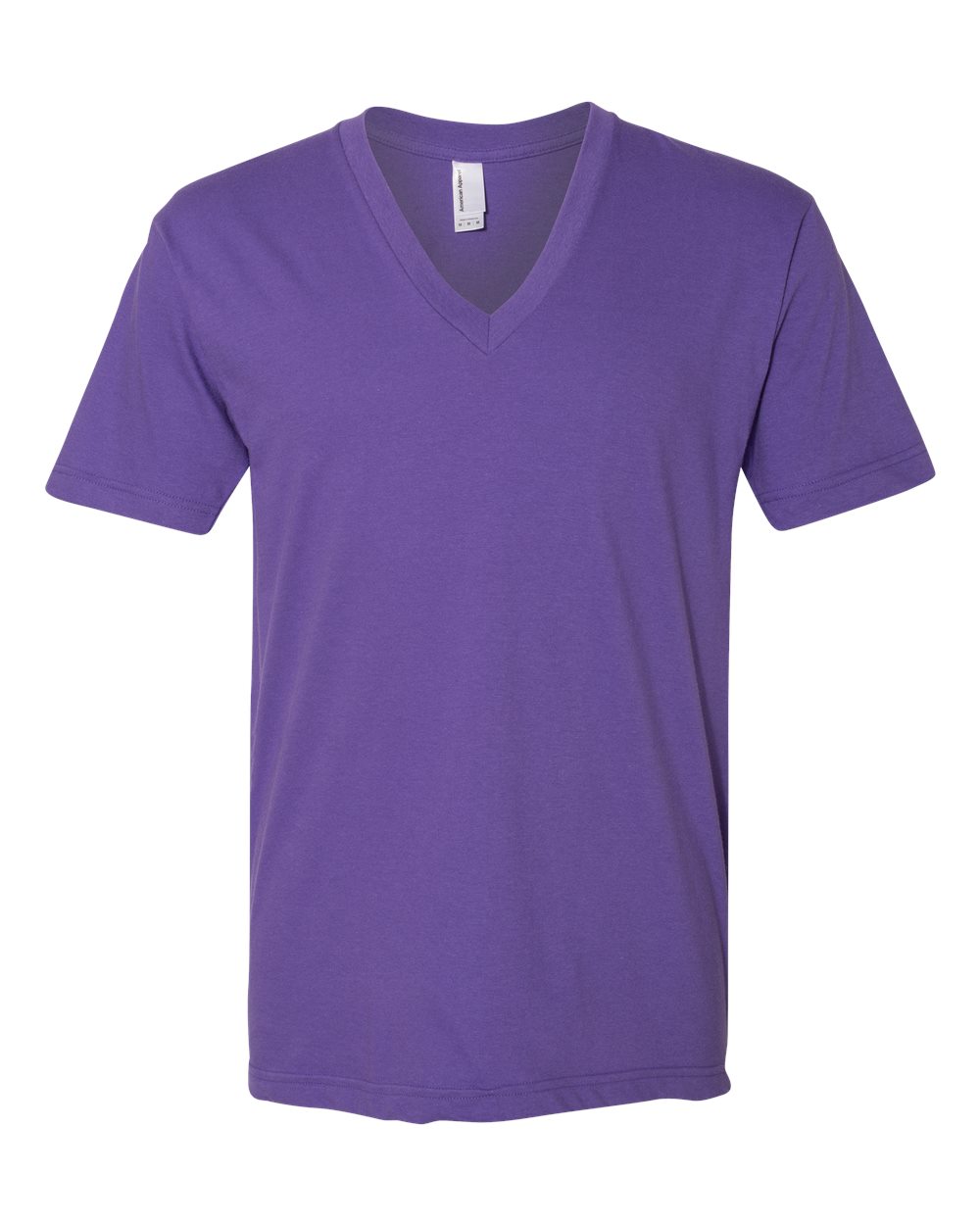 Unisex Fine Jersey V-Neck Tee - Front - B00627671 - Purple
