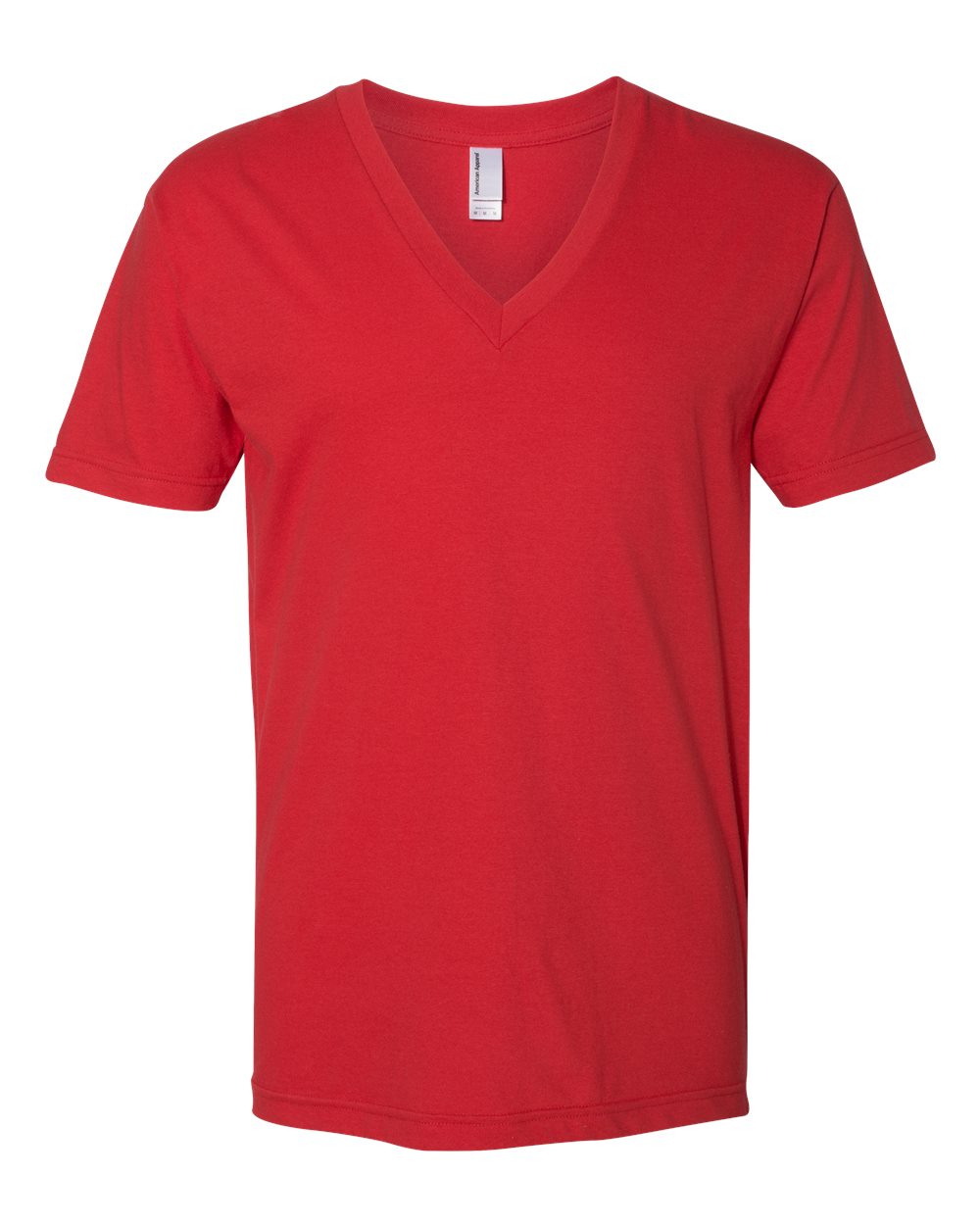 Unisex Fine Jersey V-Neck Tee - Front - B00627701 - Red