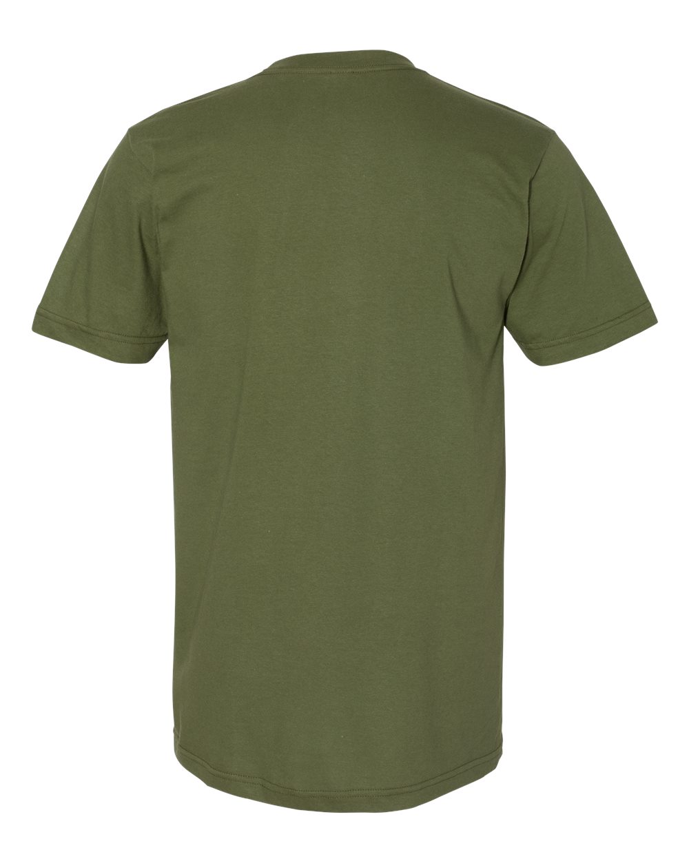 Unisex USA-Made Fine Jersey Tee - Back - B02027112 - Olive