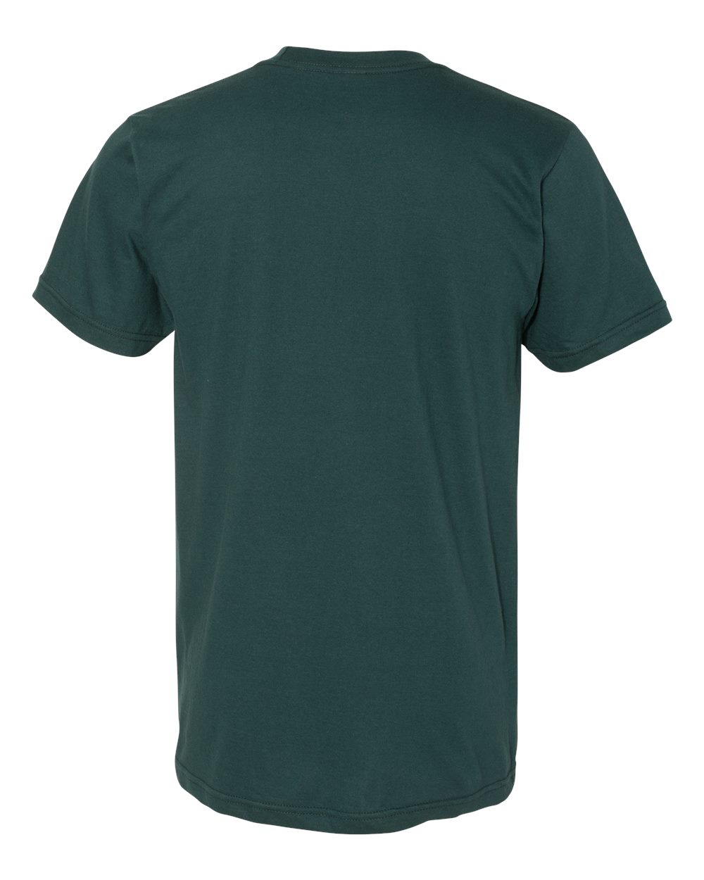 Unisex USA-Made Fine Jersey Tee - Back - B02027542 - Forest