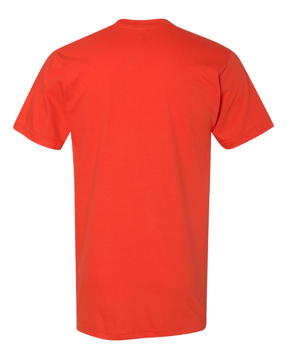 Unisex USA-Made Fine Jersey Tee - Back - B02027662 - Orange