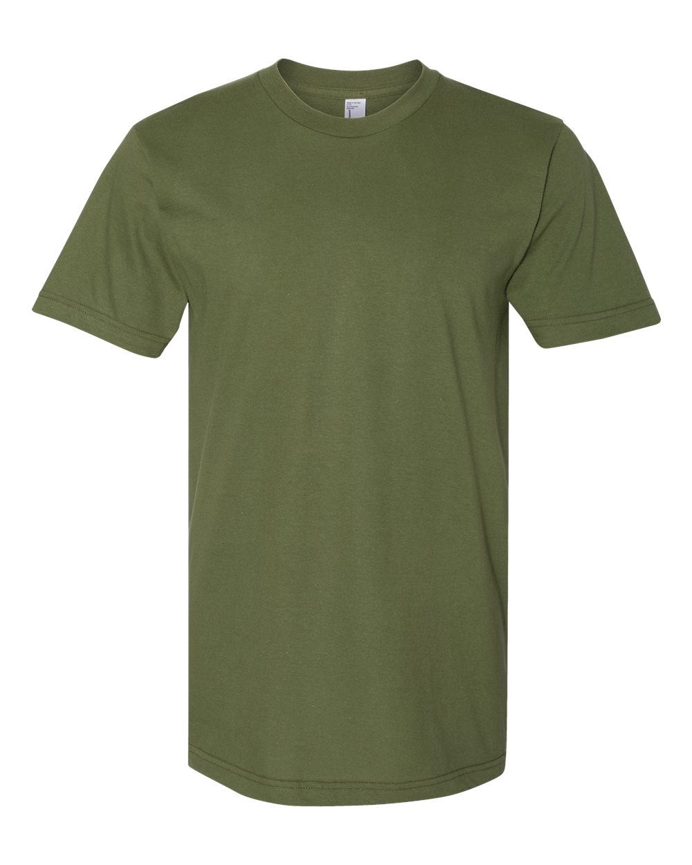 Unisex USA-Made Fine Jersey Tee - Front - B02027112 - Olive