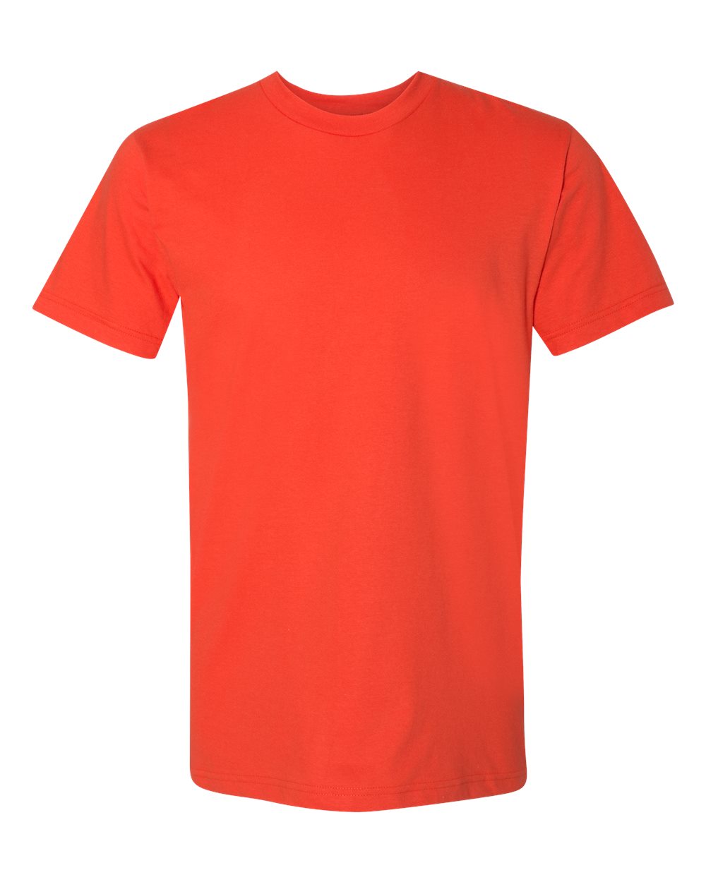 Unisex USA-Made Fine Jersey Tee - Front - B02027662 - Orange