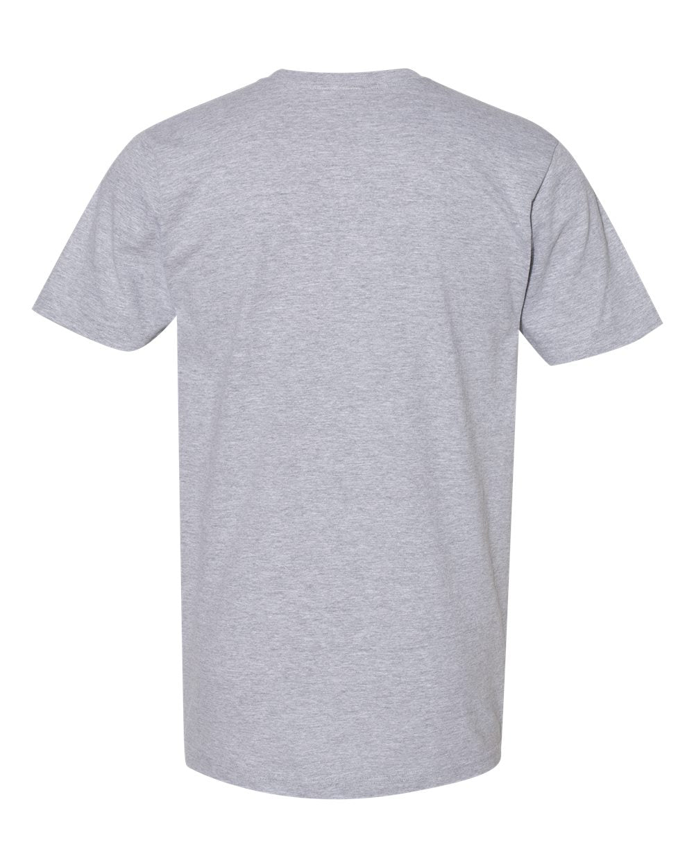 Unisex Fine Jersey Pocket Tee - Back - B34627583 - Heather Grey