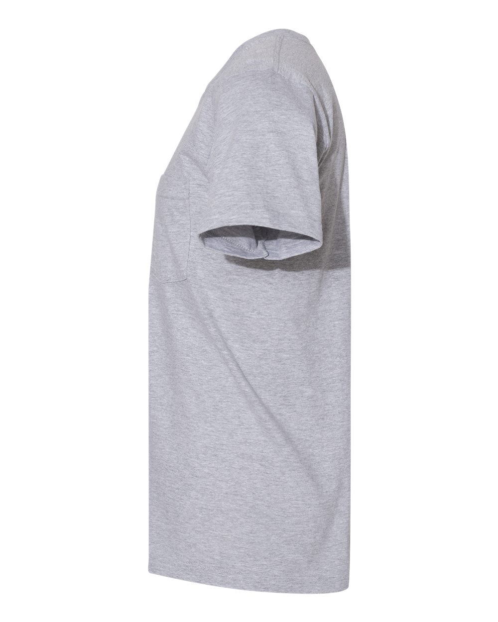 Unisex Fine Jersey Pocket Tee - DirectSide - B34627583 - Heather Grey