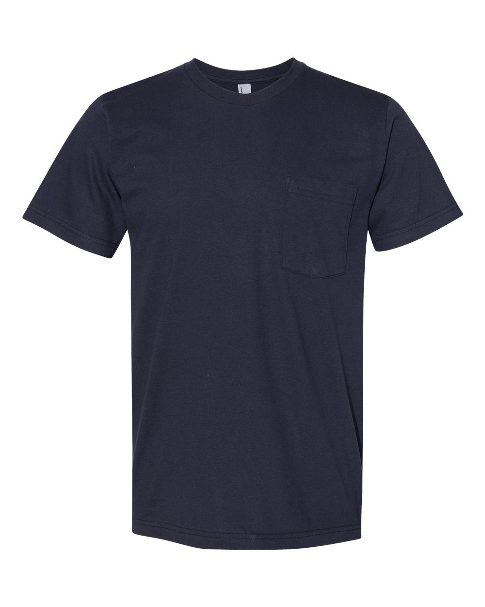 Unisex Fine Jersey Pocket Tee - Front - B34627653 - Navy