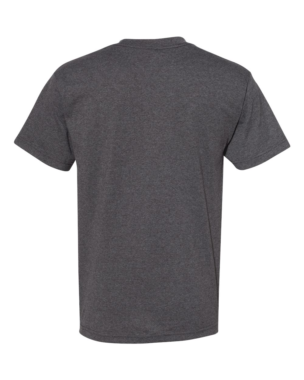 Unisex Heavyweight Cotton Tee - Back - B10027273 - Heather Charcoal