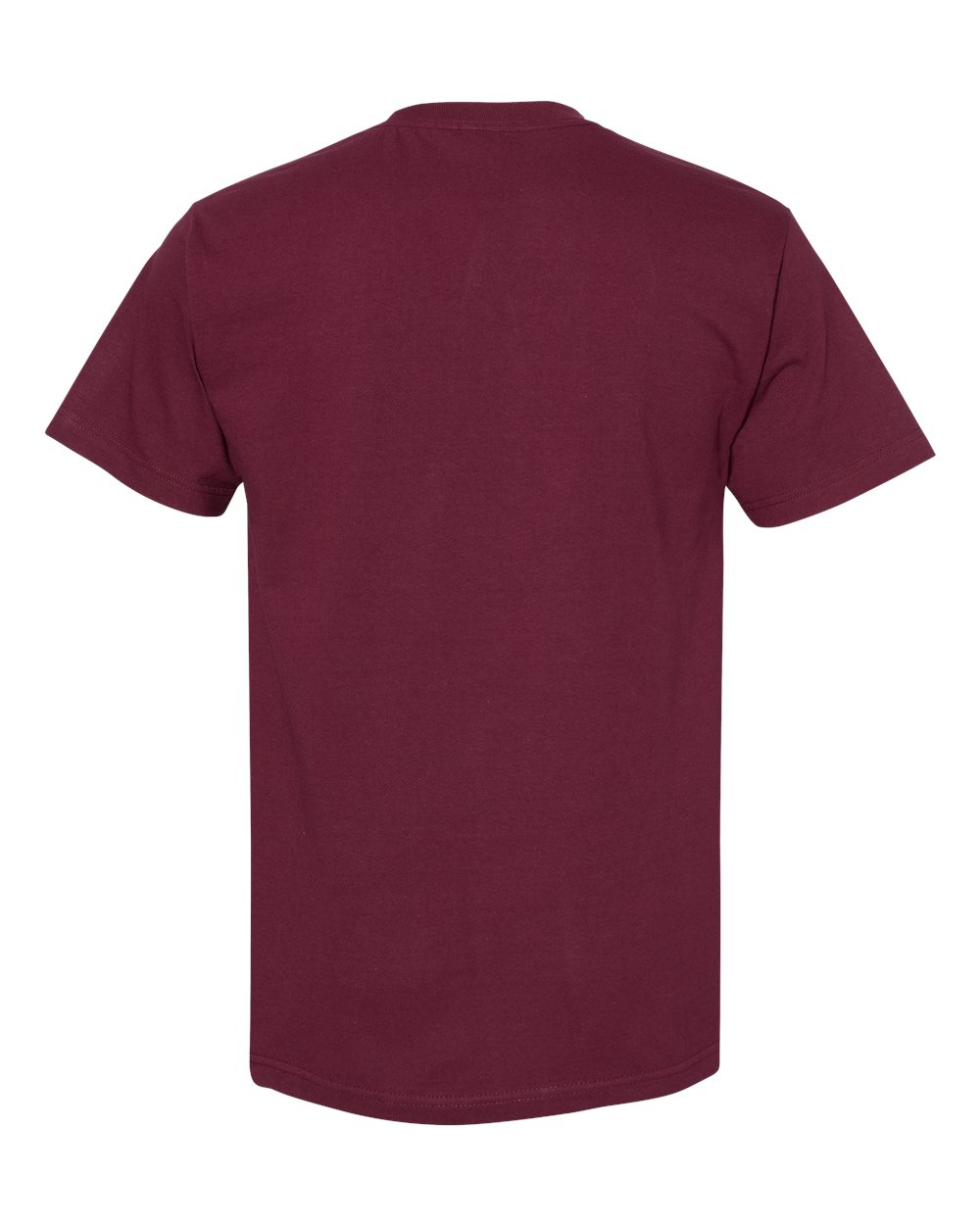 Unisex Heavyweight Cotton Tee - Back - B10027533 - Burgundy