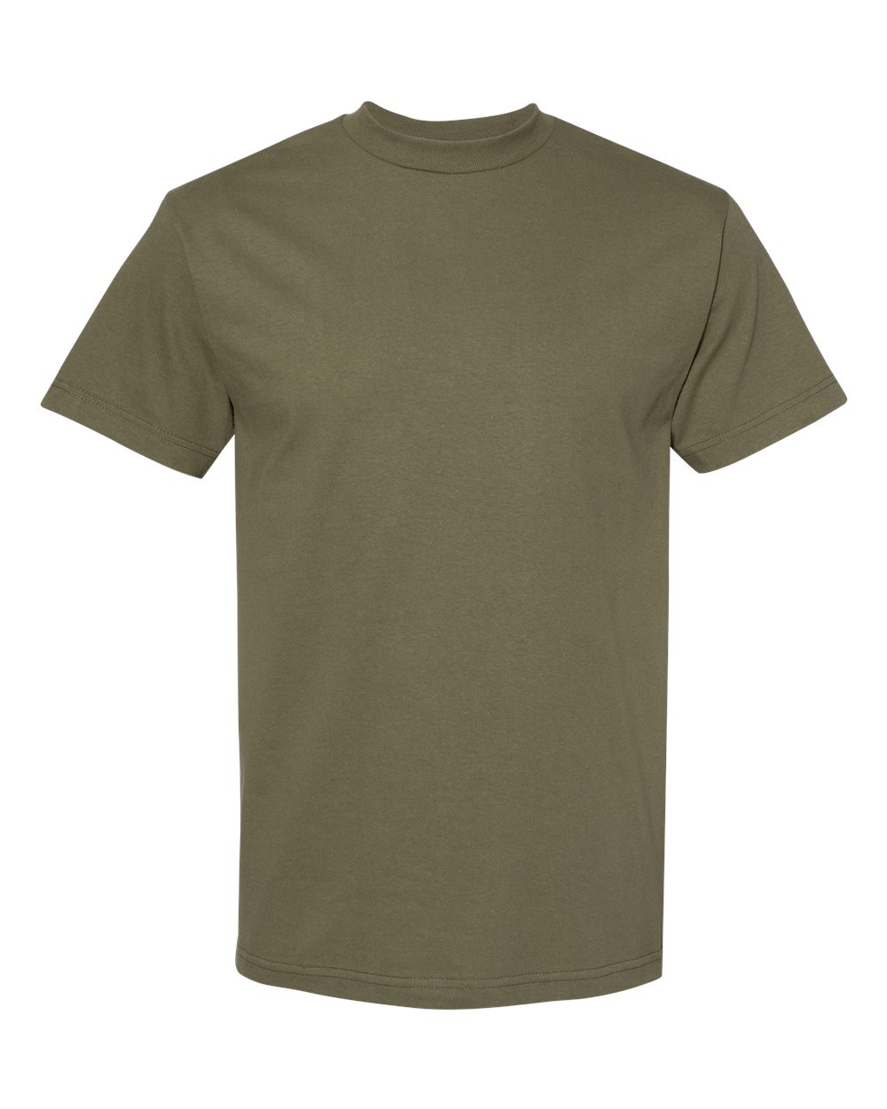 Unisex Heavyweight Cotton Tee - Front - B10027113 - Military Green