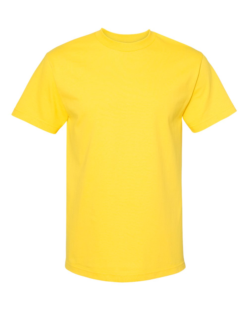 Unisex Heavyweight Cotton Tee - Front - B10027268 - Yellow