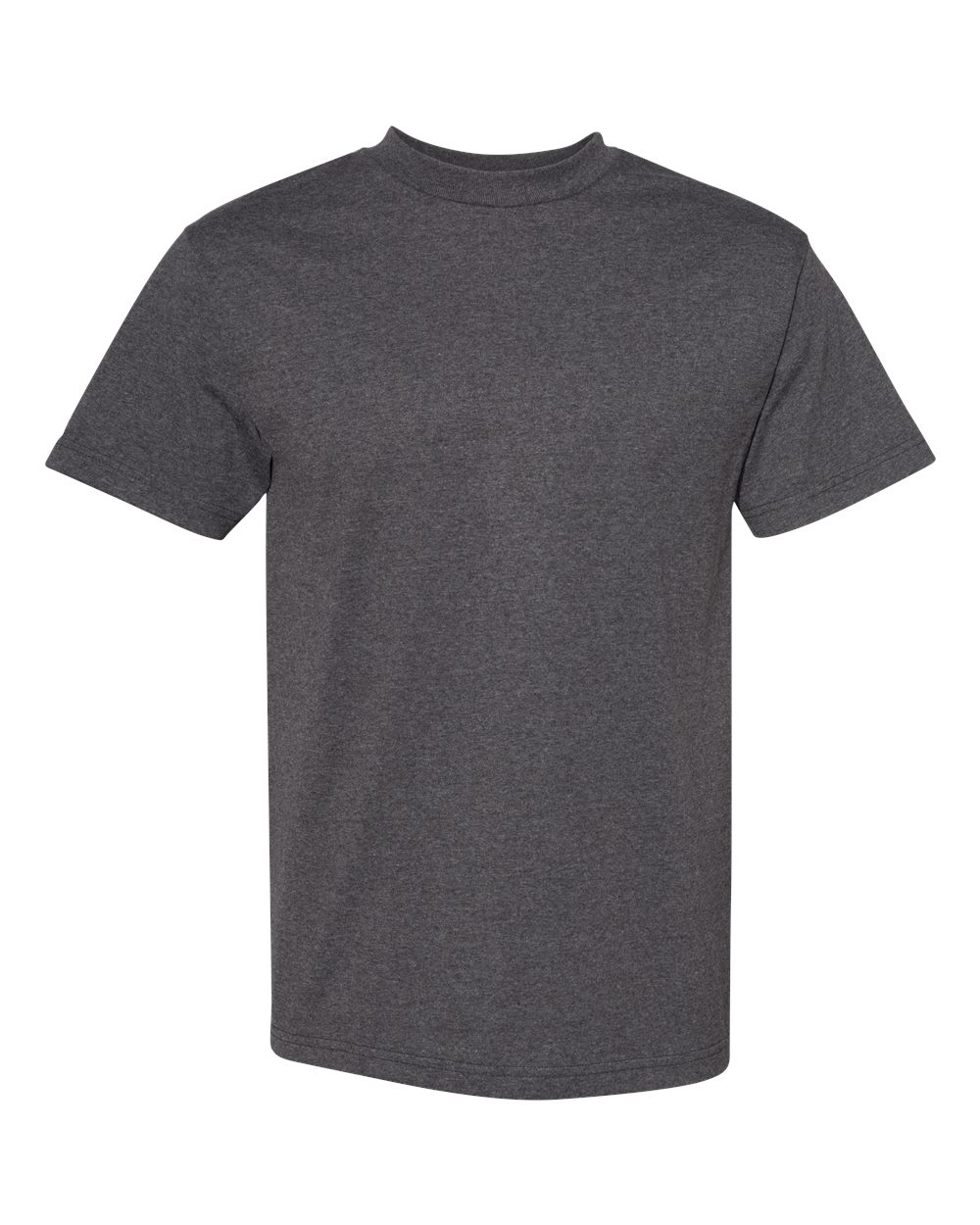 Unisex Heavyweight Cotton Tee - Front - B10027273 - Heather Charcoal