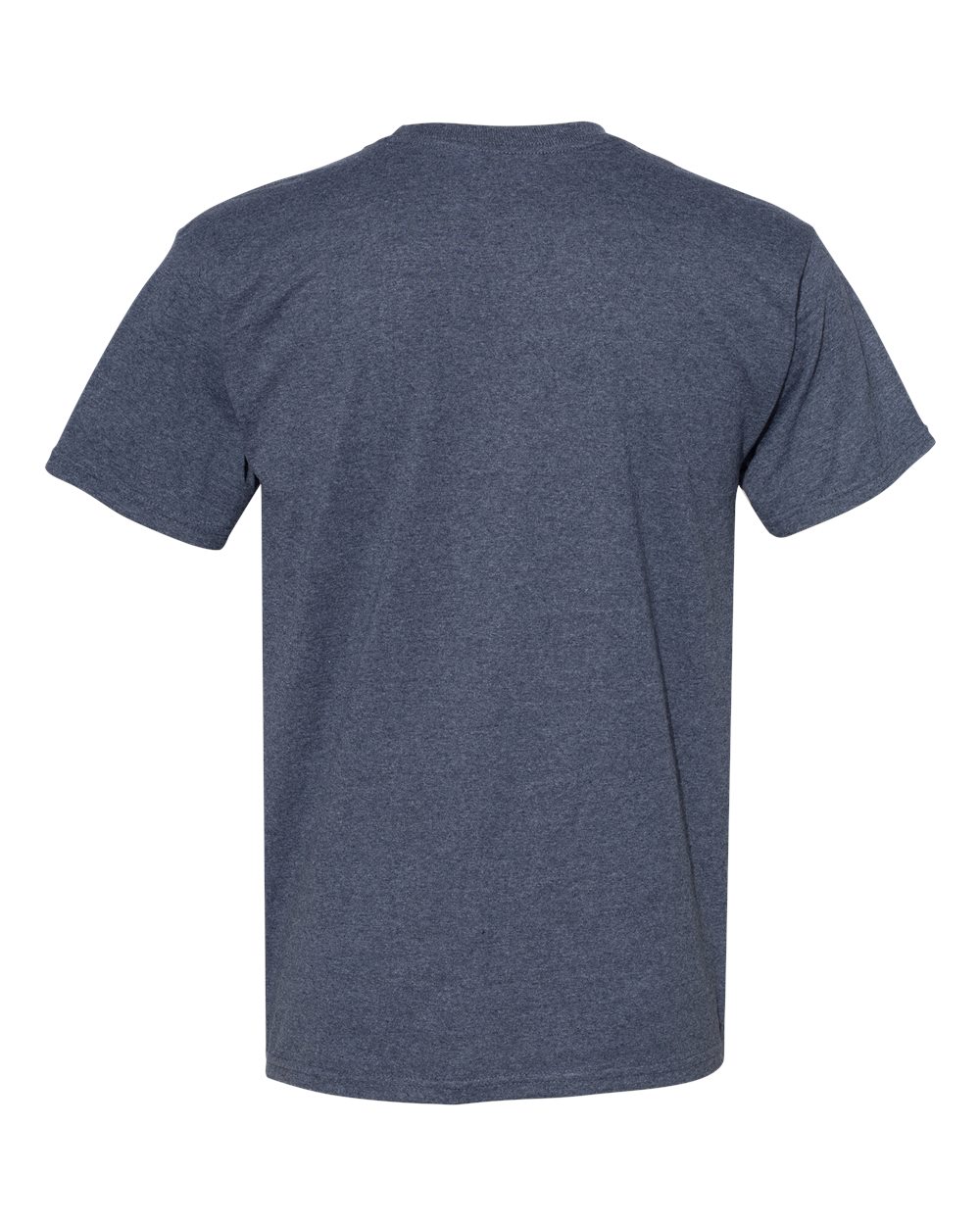 Unisex Midweight Cotton Tee - Back - B12027123 - Heather Navy