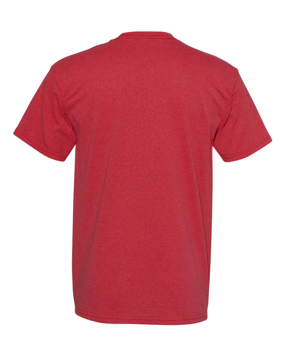 Unisex Midweight Cotton Tee - Back - B12027142 - Heather Red