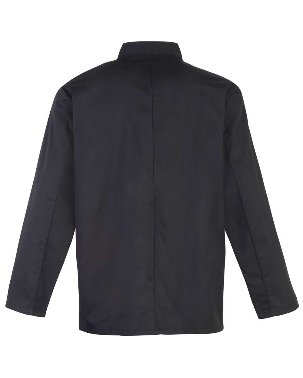 Unisex Ten Studded Front Chef Coat - Back - B411A1502 - Black