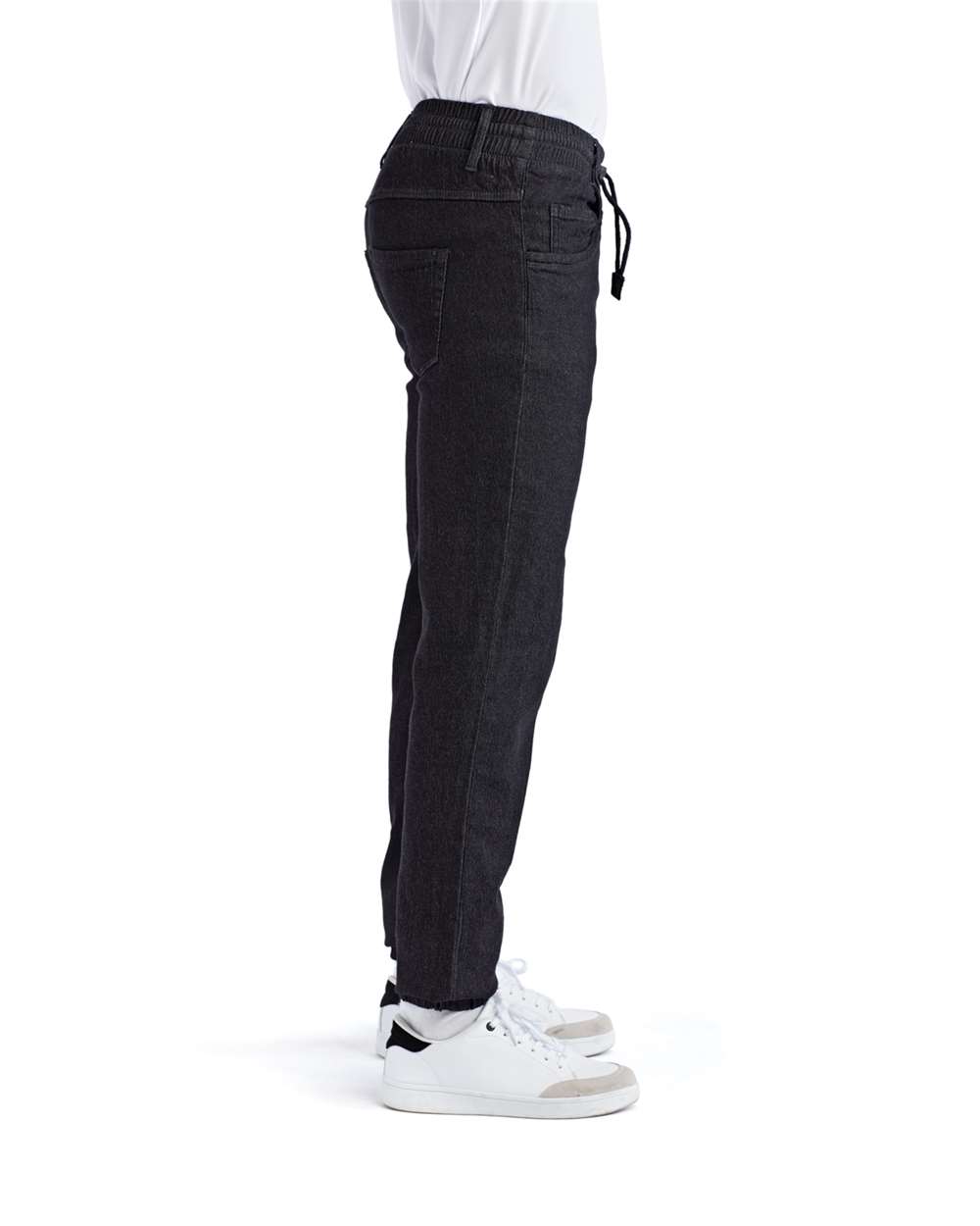 Unisex Chef's Artisanal Joggers - OnModelSide - B405A1502 - Black Denim