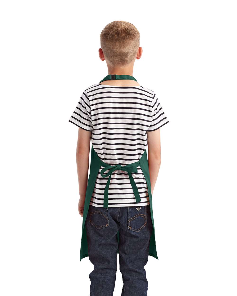 Youth Recycled Apron - OnModelBack - B393A1540 - Bottle