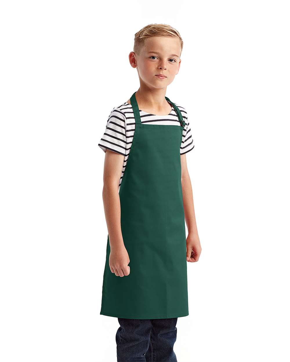 Youth Recycled Apron - OnModelSide - B393A1540 - Bottle