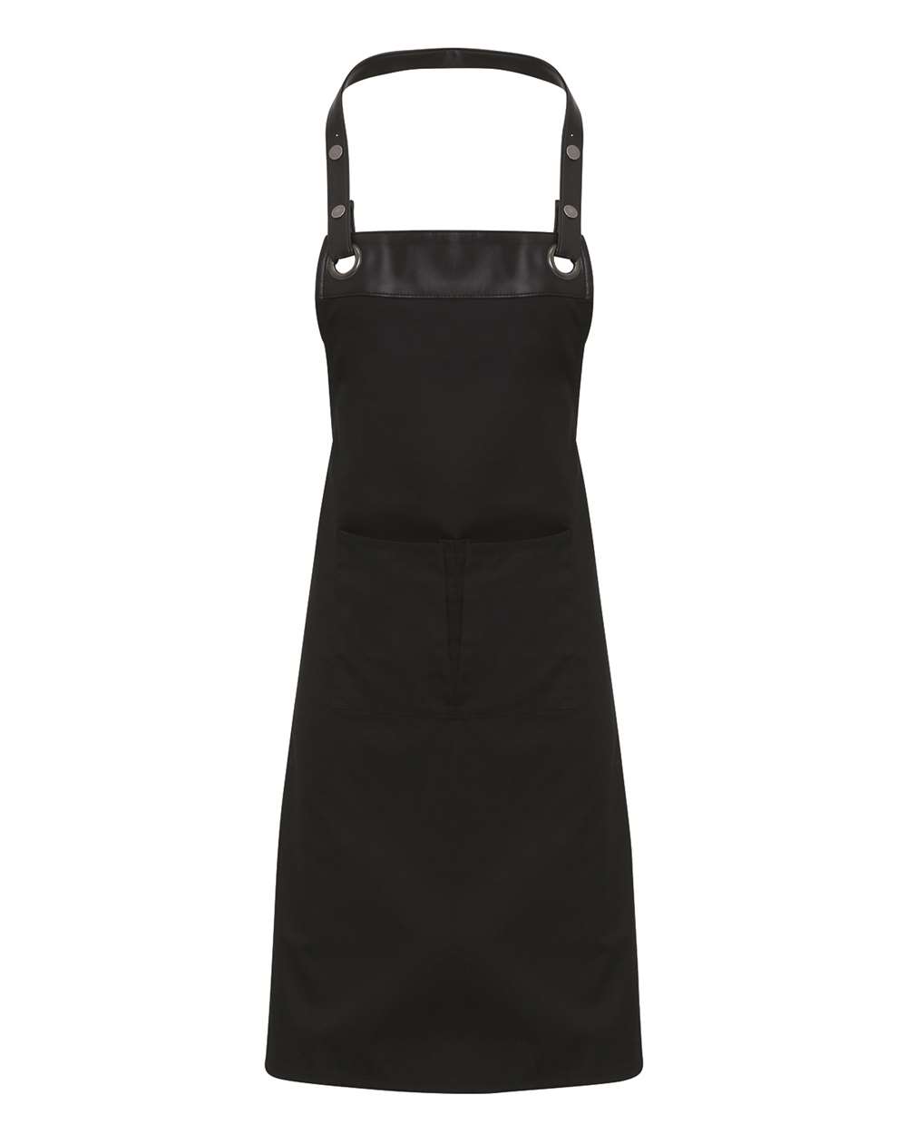 Espresso Bib Apron with Pocket - Front - B381A1500 - Black/ Black