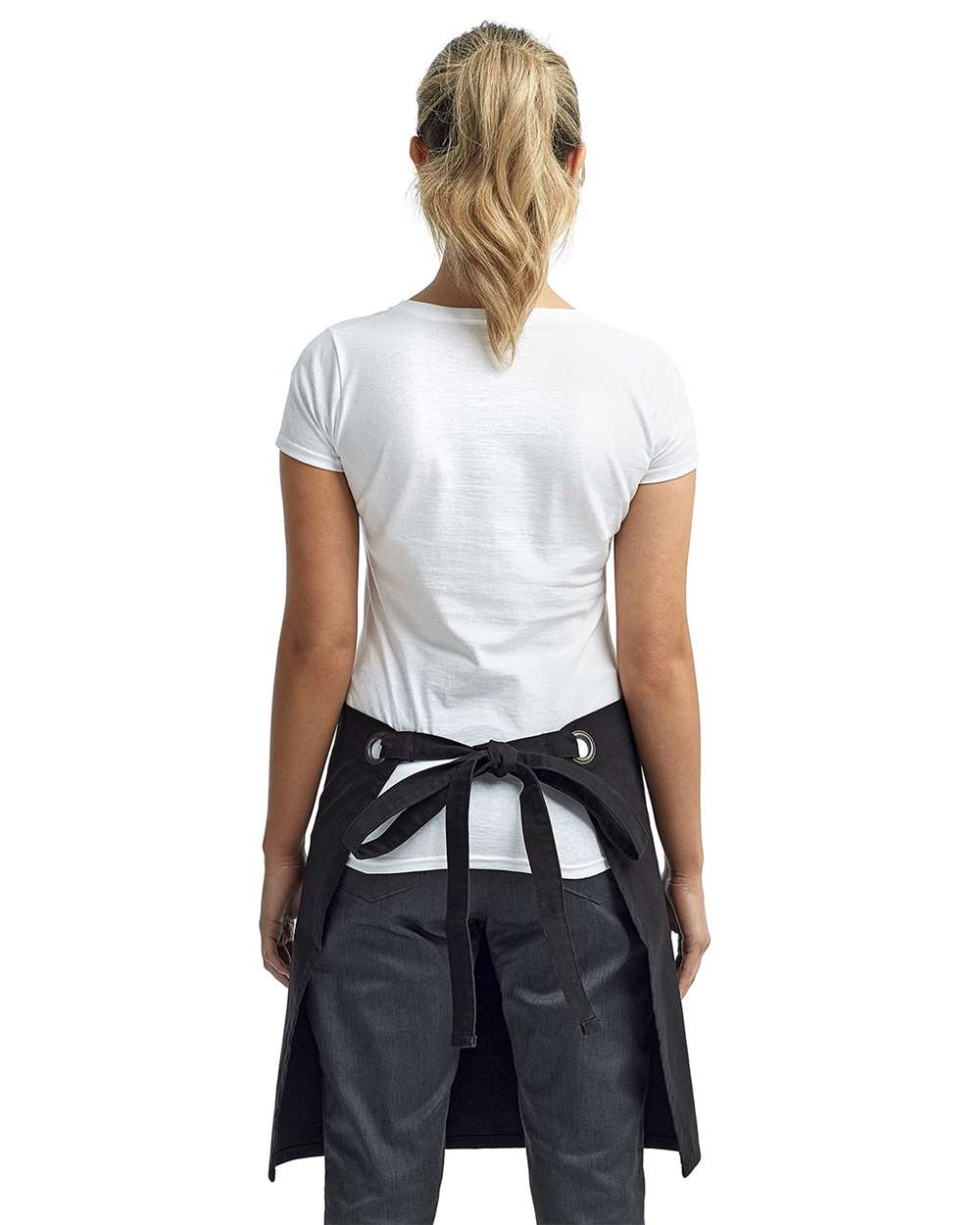 Calibre Heavy Canvas Waist Apron - OnModelBack - B388A1500 - Black