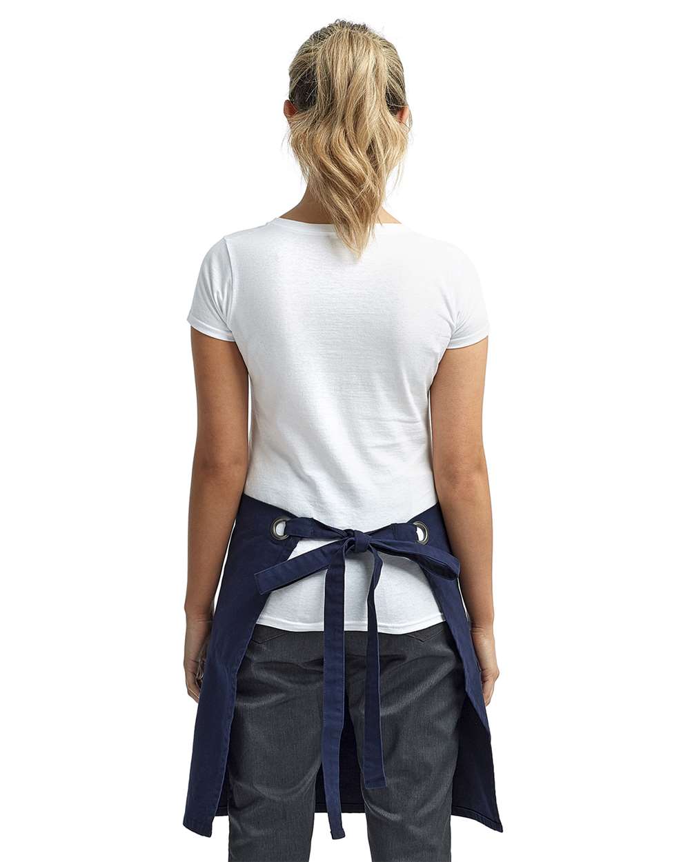 Calibre Heavy Canvas Waist Apron - OnModelBack - B388A1650 - Navy