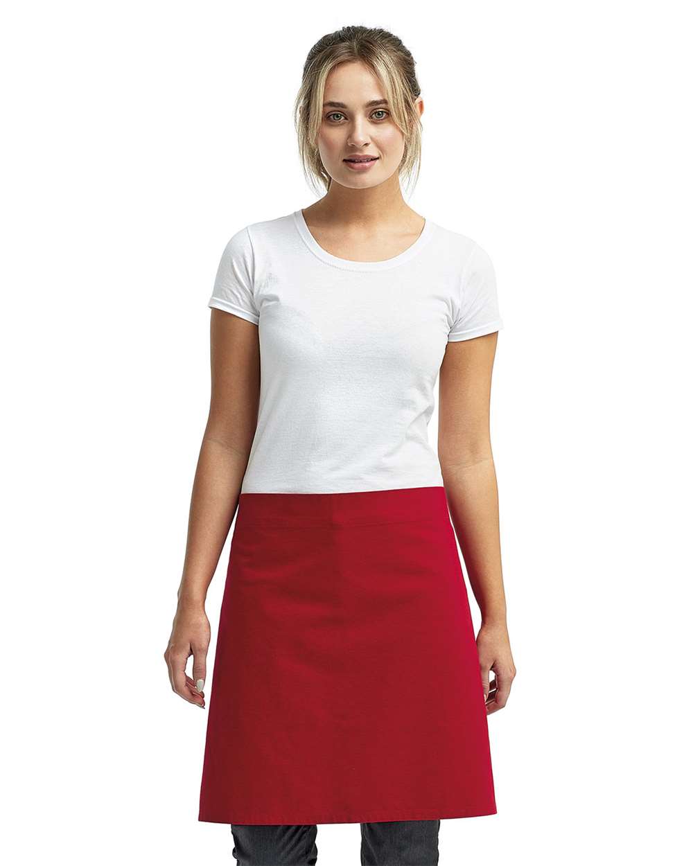 Calibre Heavy Canvas Waist Apron - OnModelFront - B388A1700 - Red