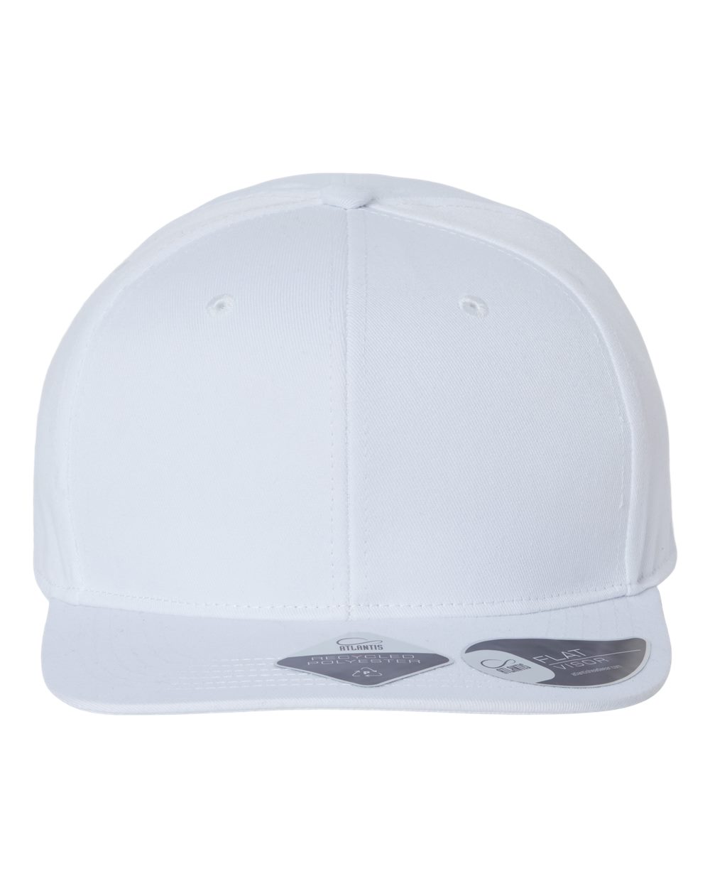 Sustainable Flat Bill Cap - Front - B02495000 - White