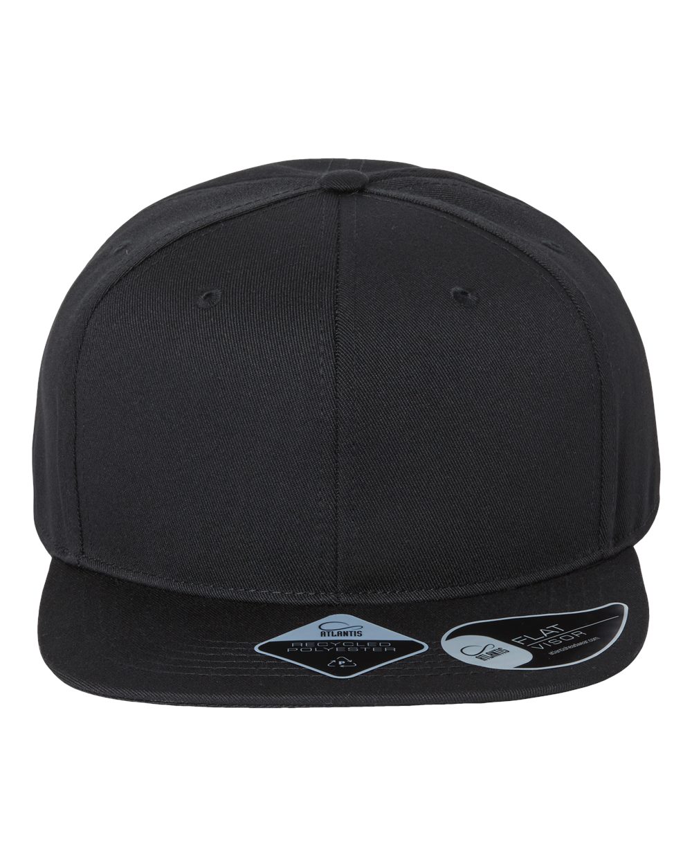 Sustainable Flat Bill Cap - Front - B02495500 - Black