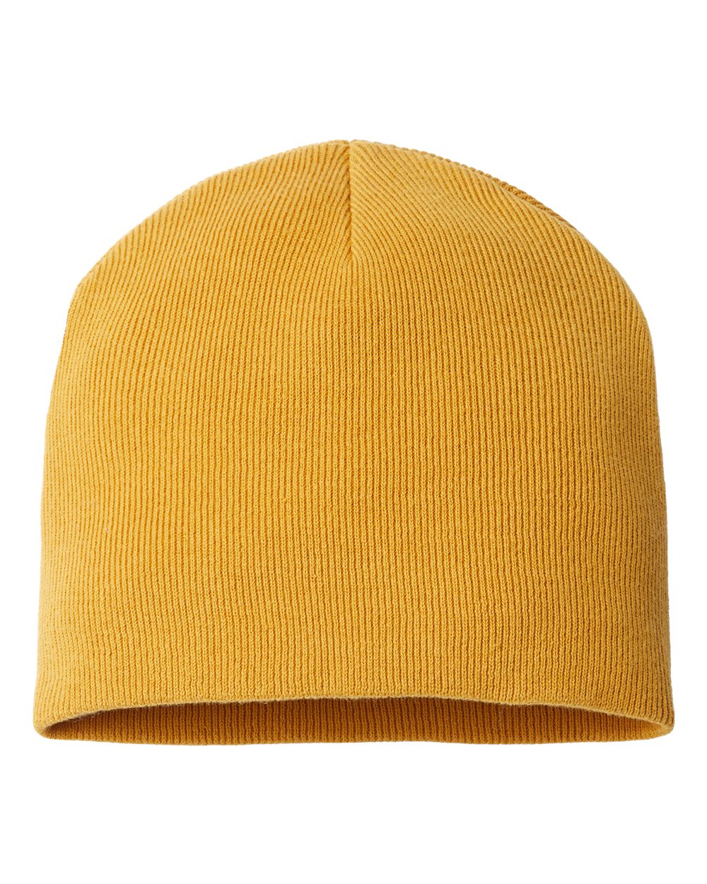 Sustainable Beanie - Back - B02895140 - Mustard Yellow