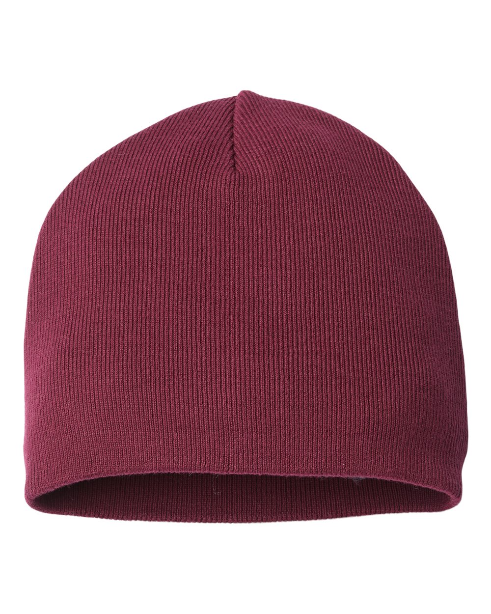 Sustainable Beanie - Front - B02895530 - Burgundy