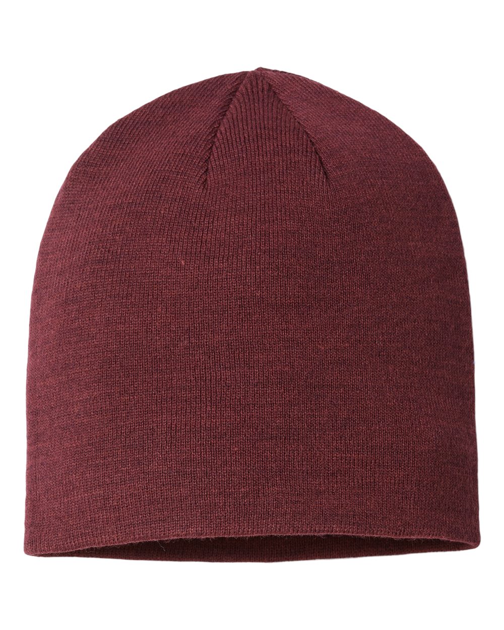 Sustainable Beanie - Front - B09795643 - Burgundy Melange