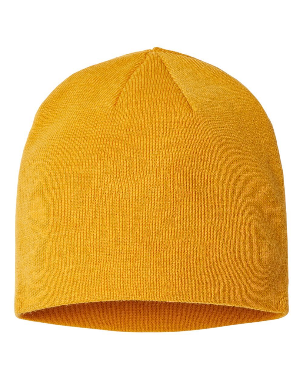 Sustainable Beanie - Front - B09795763 - Mustard Yellow