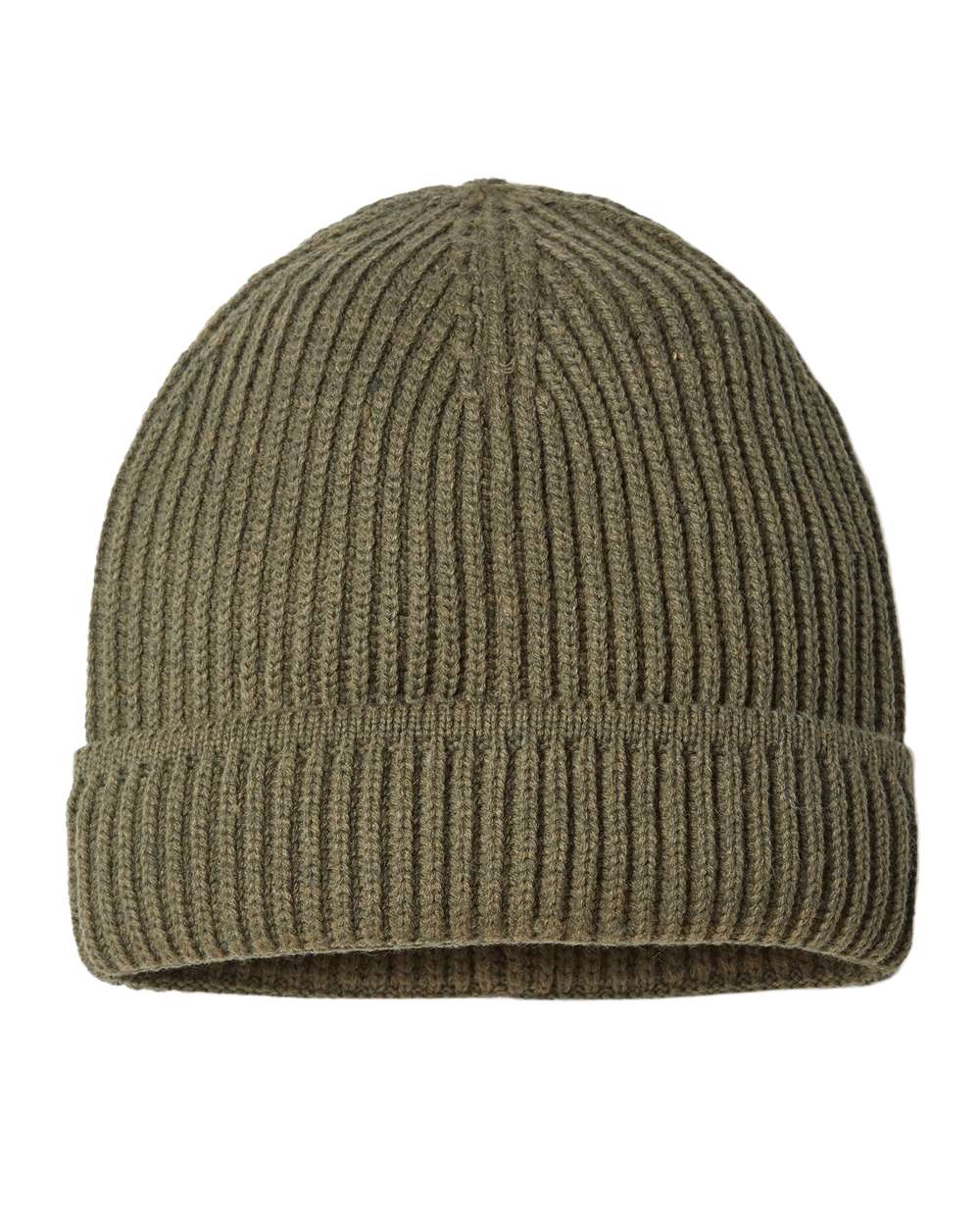 Sustainable Finish Edge Cuffed Beanie - Front - B06495540 - Olive