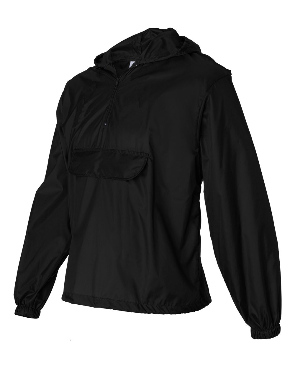 Unisex Packable Half-Zip Hooded Pullover Jacket - Side - B63234503 - Black