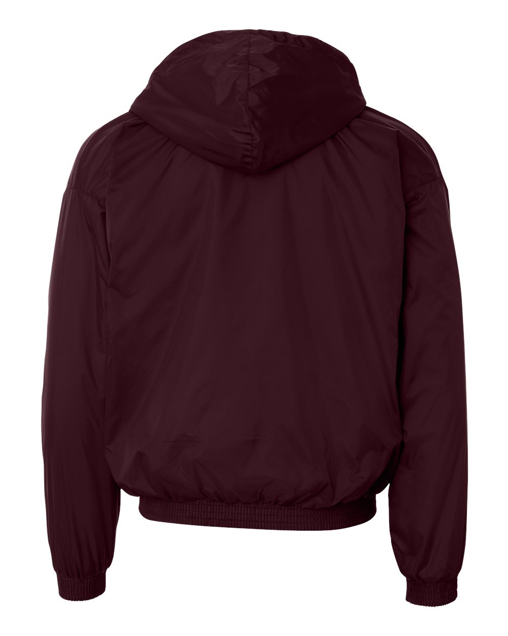 Unisex Fleece Lined Hooded Jacket - Back - B62334533 - Maroon