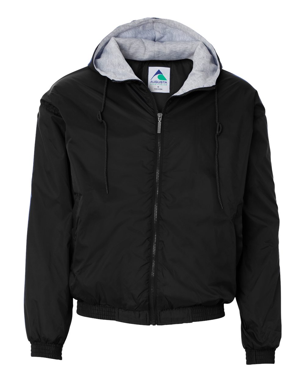 Unisex Fleece Lined Hooded Jacket - Front - B62334503 - Black