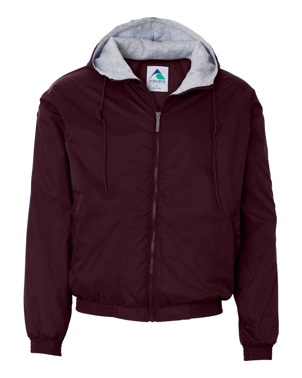 Unisex Fleece Lined Hooded Jacket - Front - B62334533 - Maroon