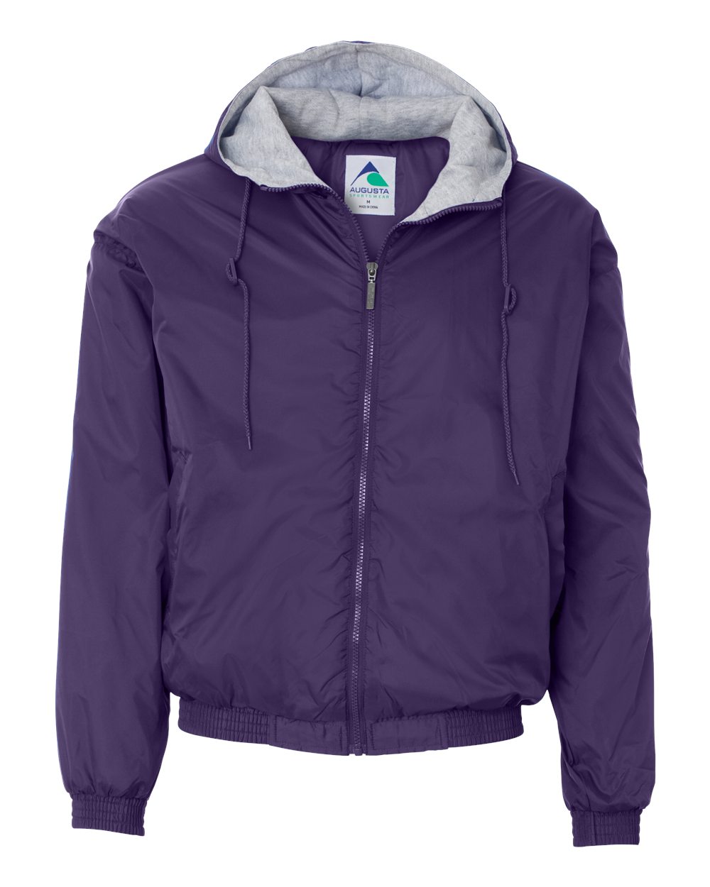 Unisex Fleece Lined Hooded Jacket - Front - B62334673 - Purple