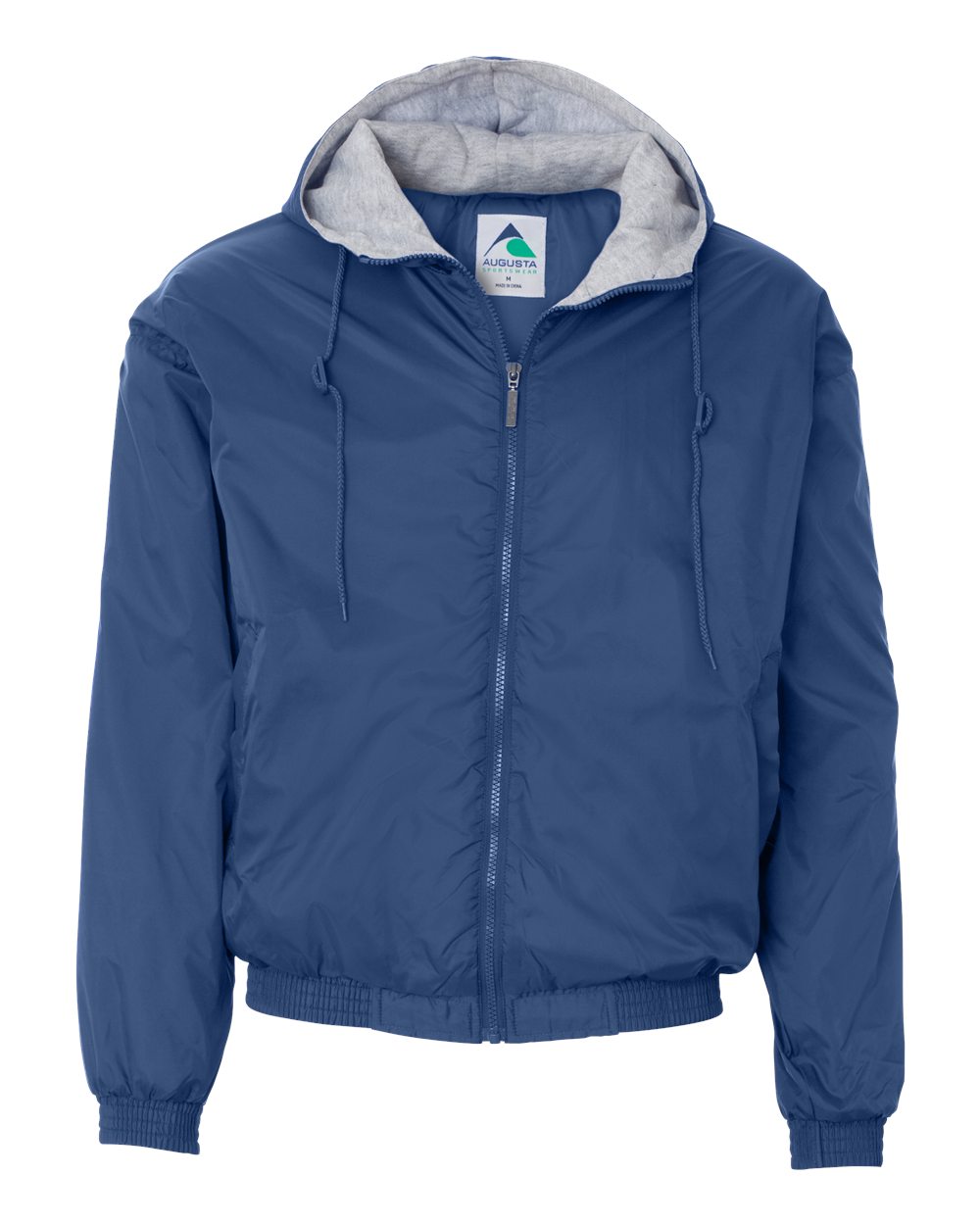 Unisex Fleece Lined Hooded Jacket - Front - B62334753 - Royal