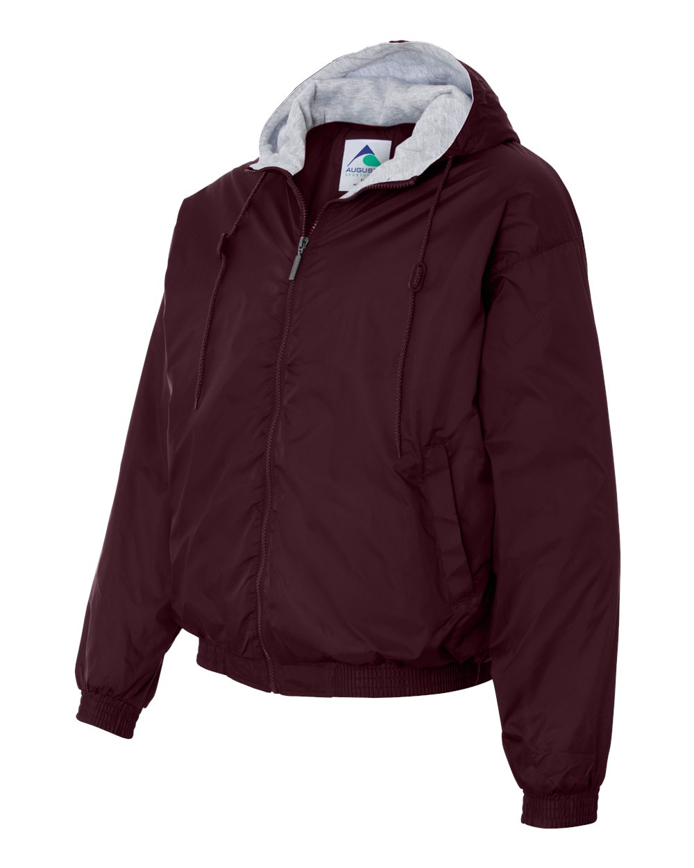 Unisex Fleece Lined Hooded Jacket - Side - B62334533 - Maroon