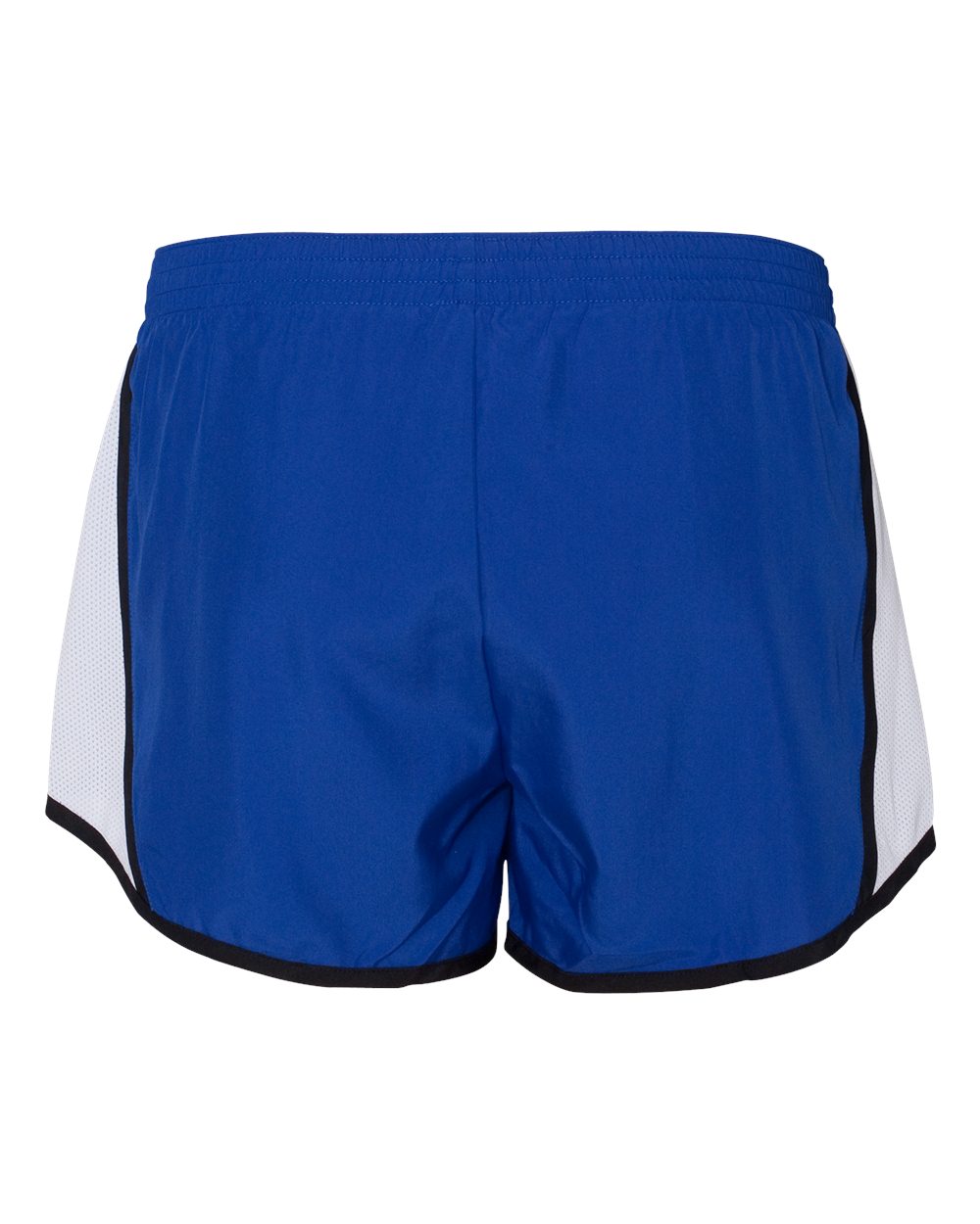 Women's Pulse Team Running Shorts - Back - B79134753 - Royal/ White/ Black