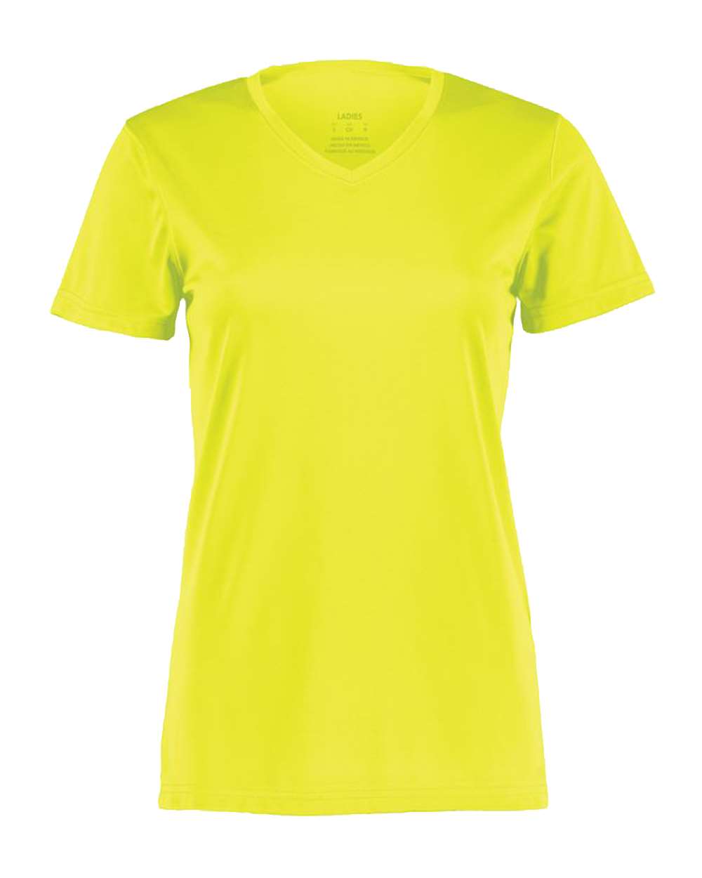 Women's Nexgen Performance V-Neck T-Shirt - Front - B10434412 - Safety Yellow