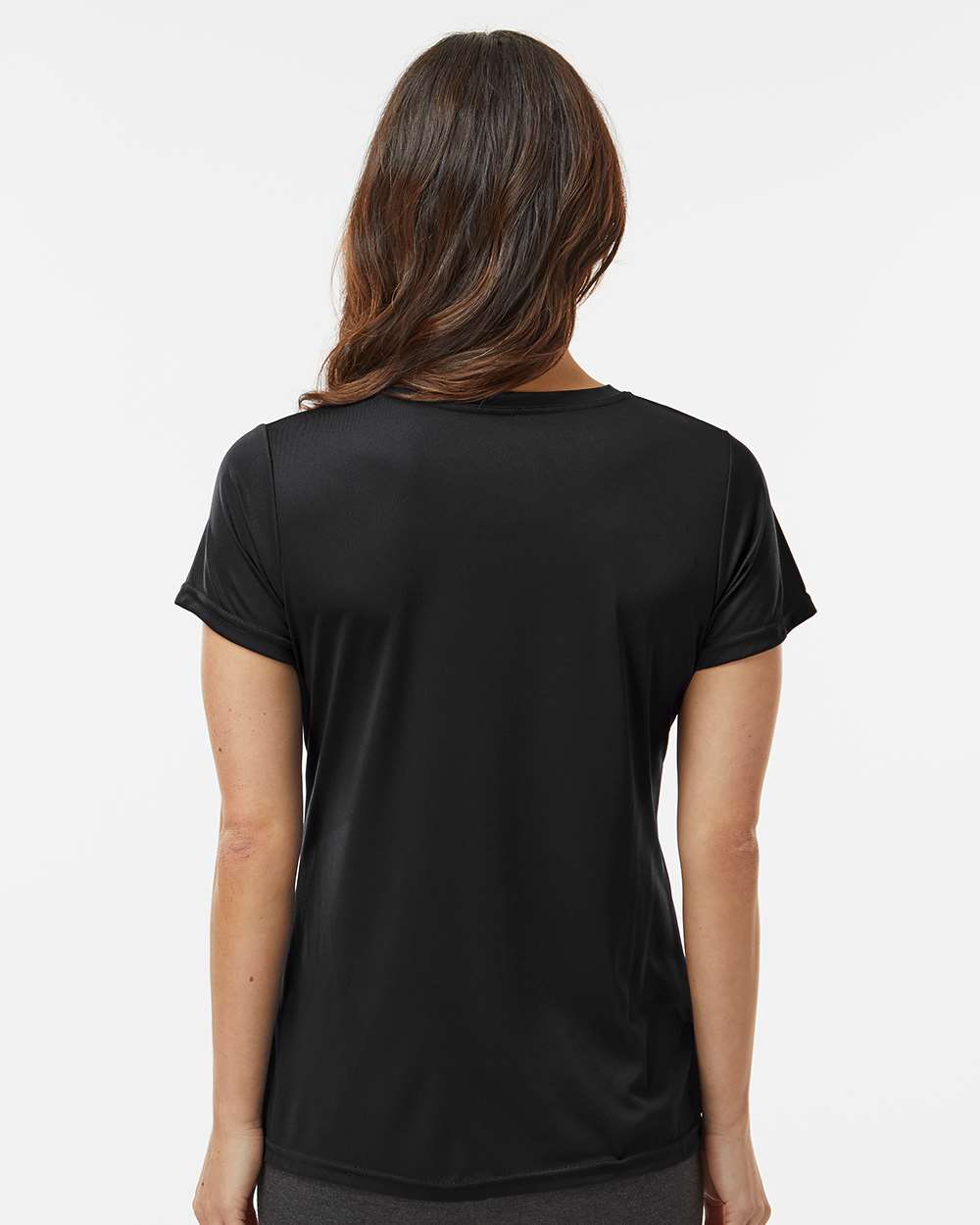 Women's Nexgen Performance V-Neck T-Shirt - OnModelBack - B10434502 - Black